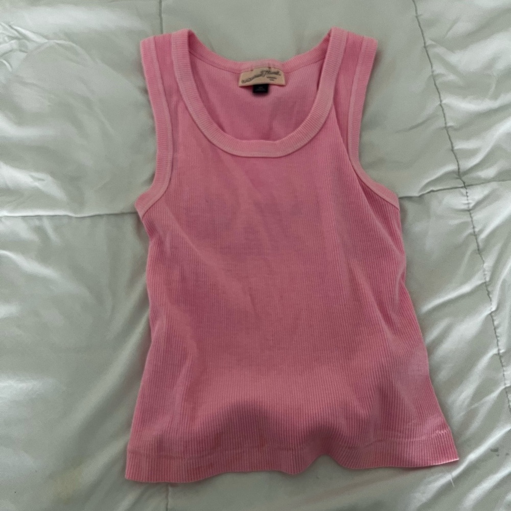 Target Pink Ribbed Tank Top